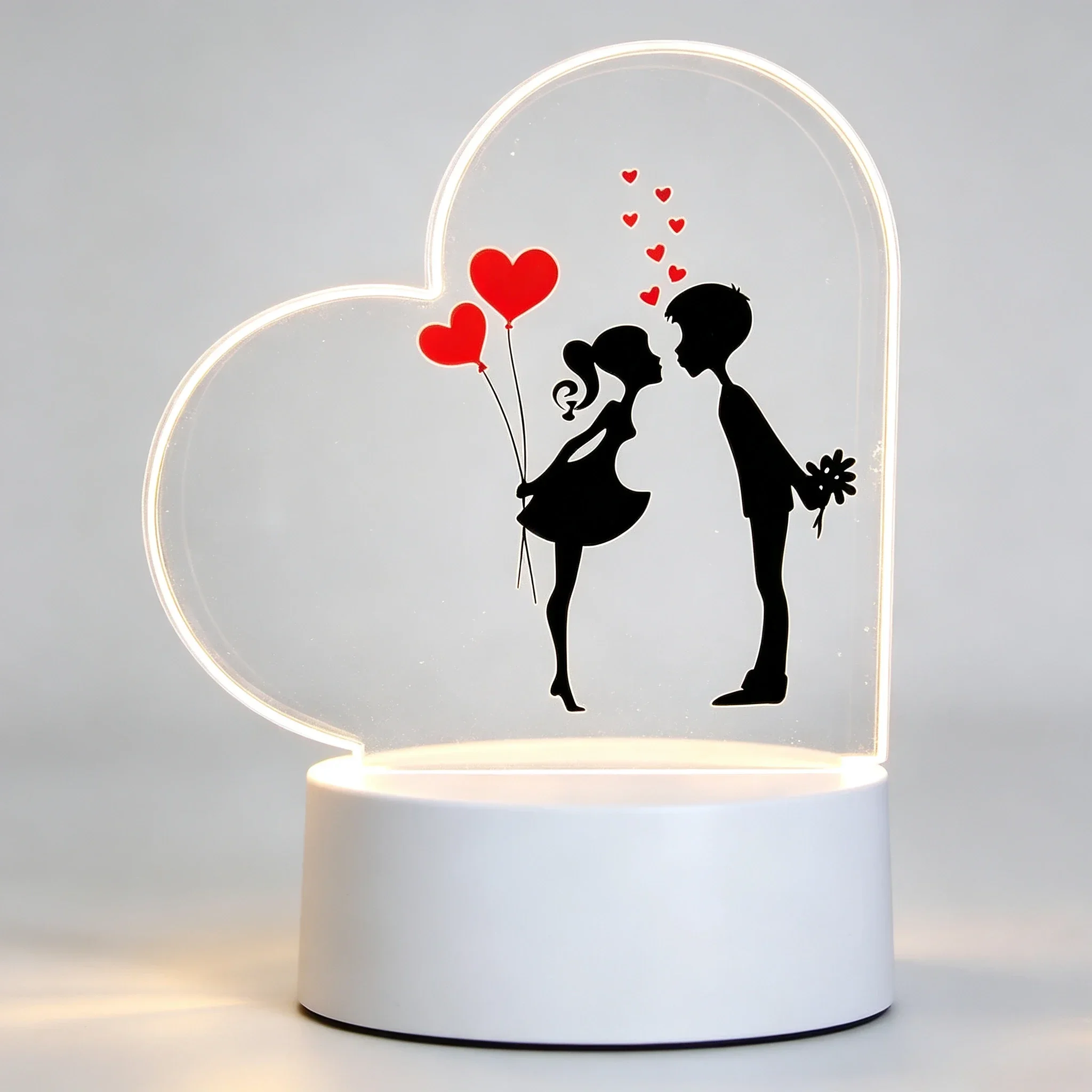 Led Balloon Light - Акриловый 3D ночник в форме сердца