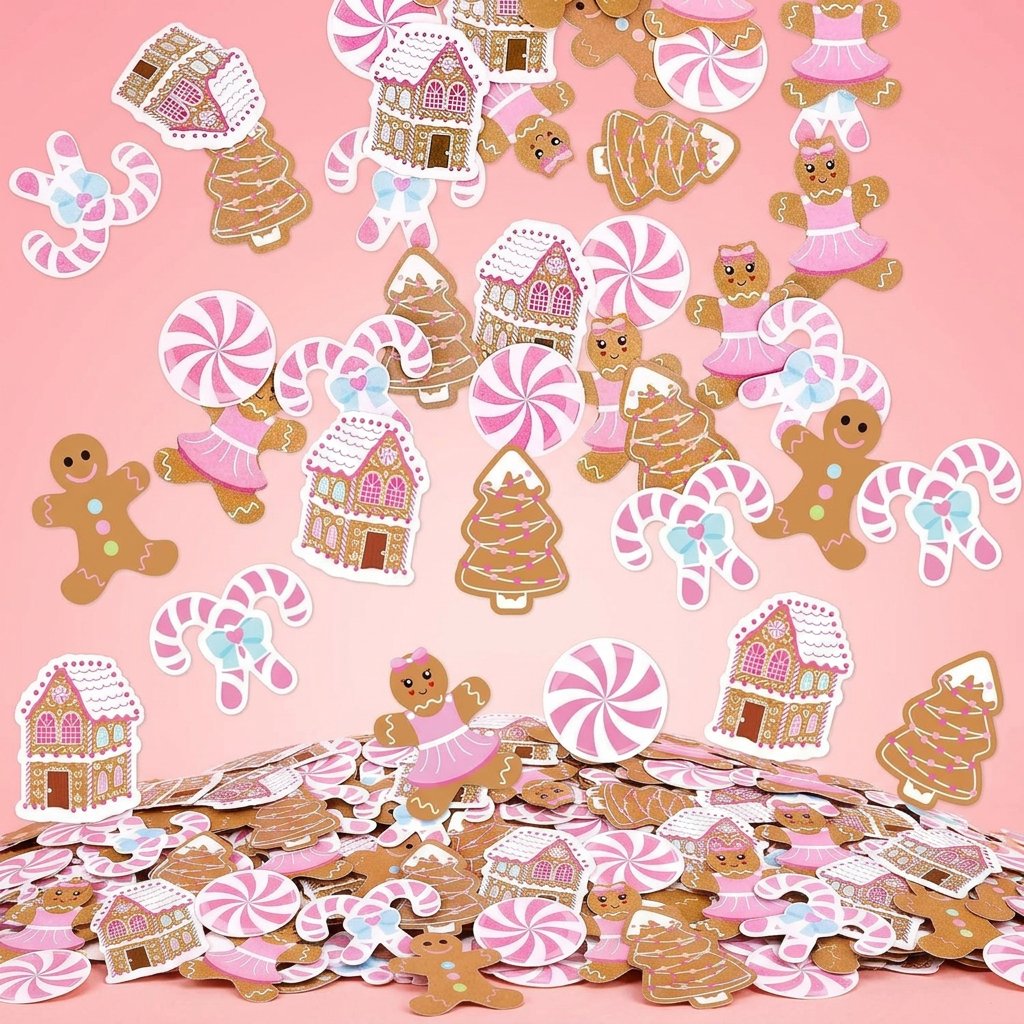 Papercraft Supply Confetti - 330 шт. розовых рождественских конфетти в