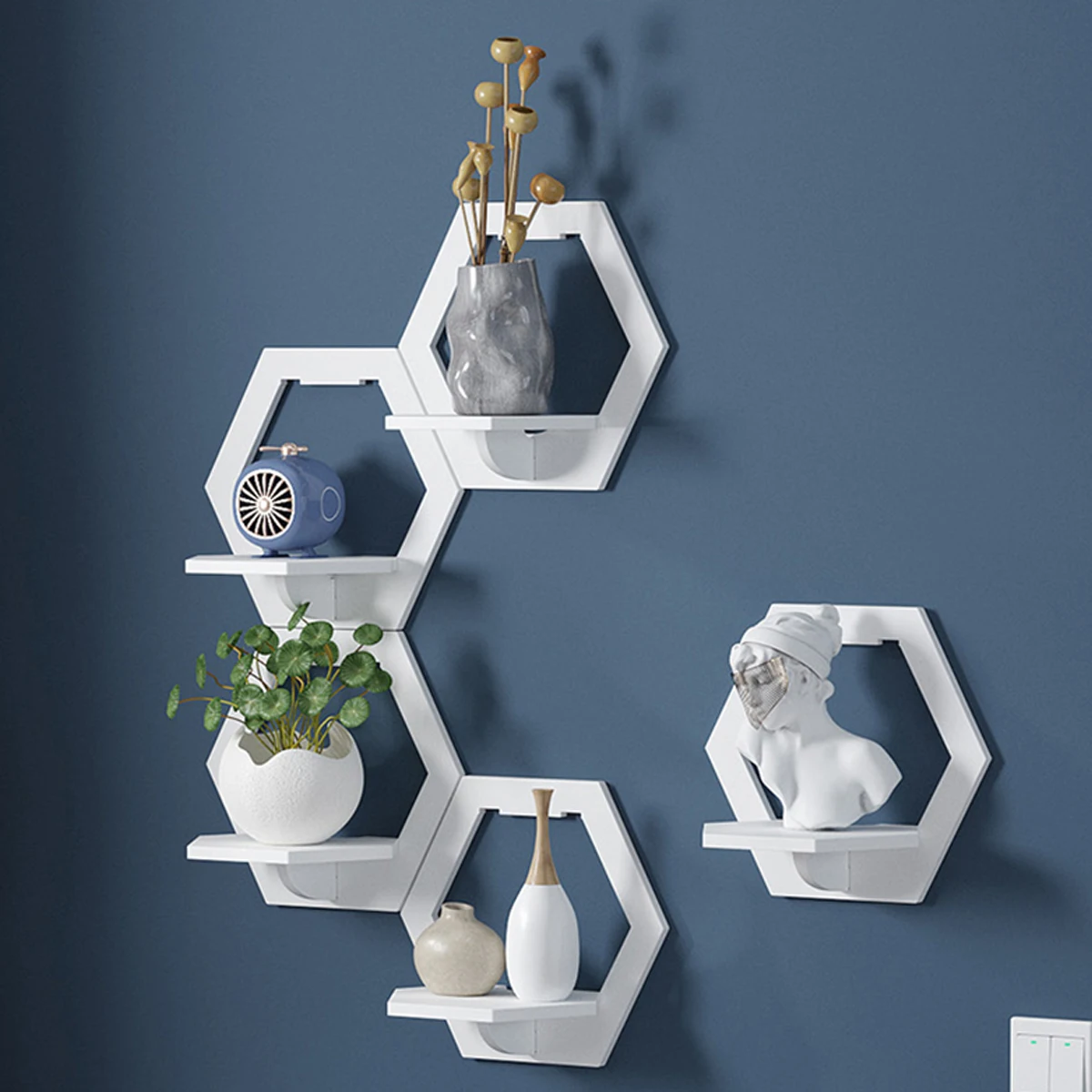 3 шт., шестиугольная настенная – обзор и цена Flower Wall Panel