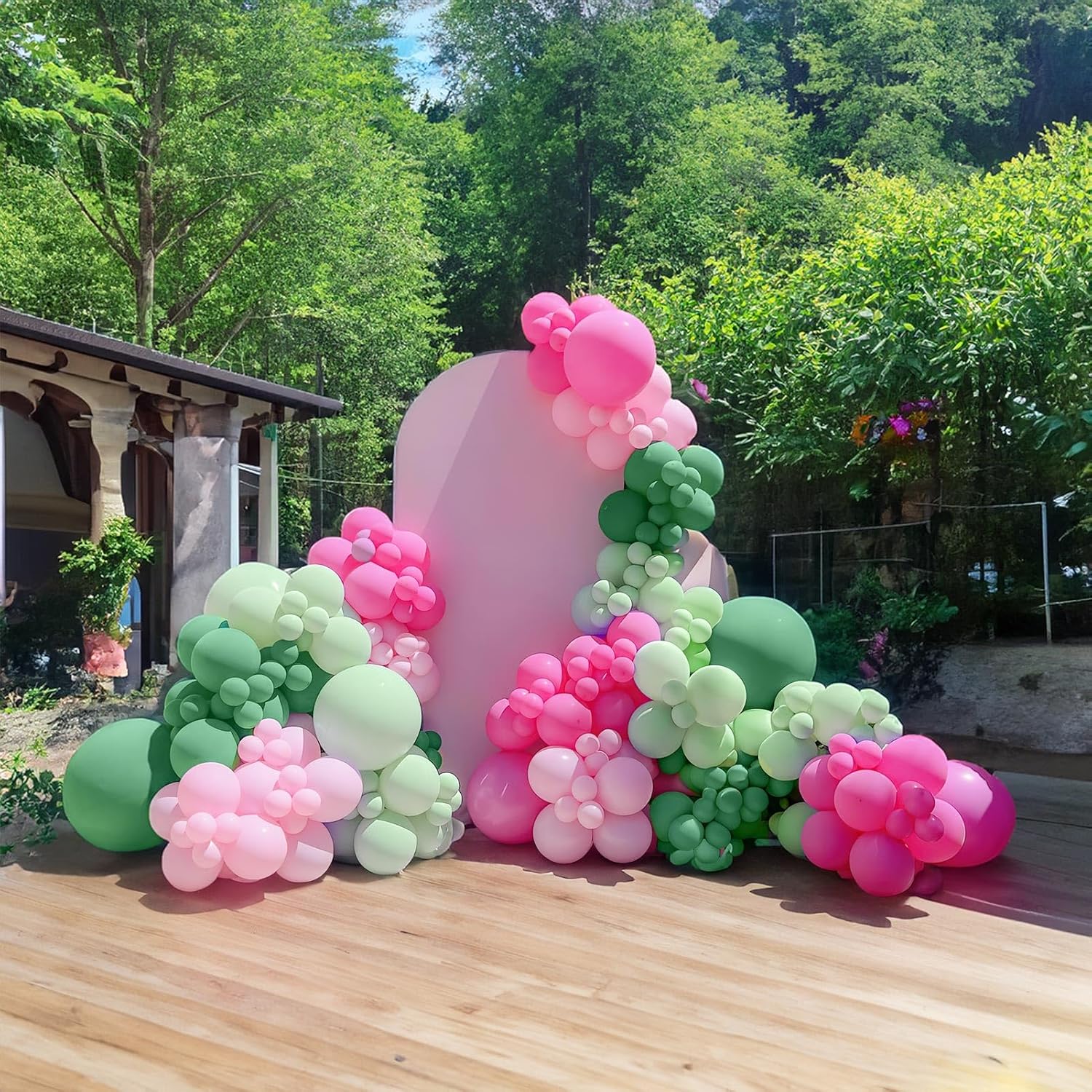 107 шт. ярко-розовые зеленые в – обзор и цена Balloon Arch Kit